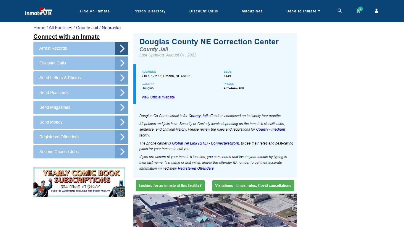Douglas County NE Correction Center - Inmate Locator - Omaha, NE